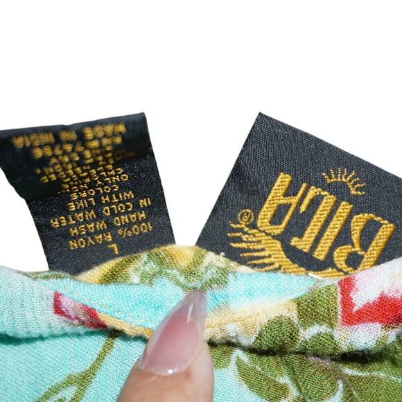 Bila 100% Rayon Floral Midi Dress – Size Large - Picture 4 of 6